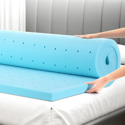Giselle Bedding Memory Foam Mattress Topper Ventilated Cool Gel 5cm Single - Mekamart Australia