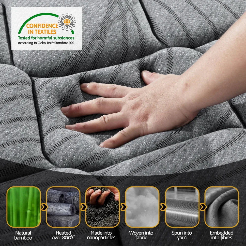 Giselle Bedding 22cm Mattress Medium Firm King Single - Mekamart Australia