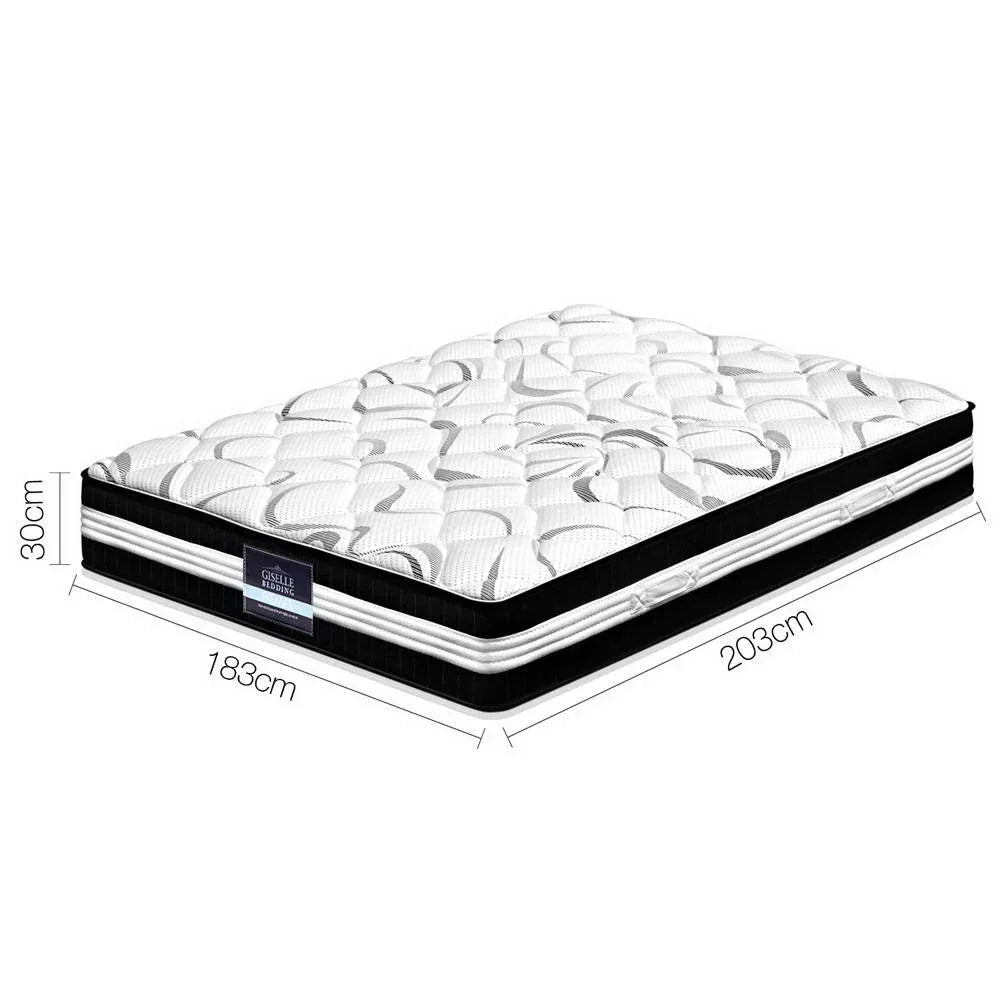 Giselle Bedding 30cm Mattress Medium Firm King - Mekamart Australia