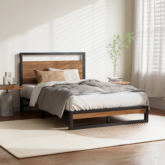 Artiss Bed Frame Metal Bed Frame DANE - King Single - Mekamart Australia