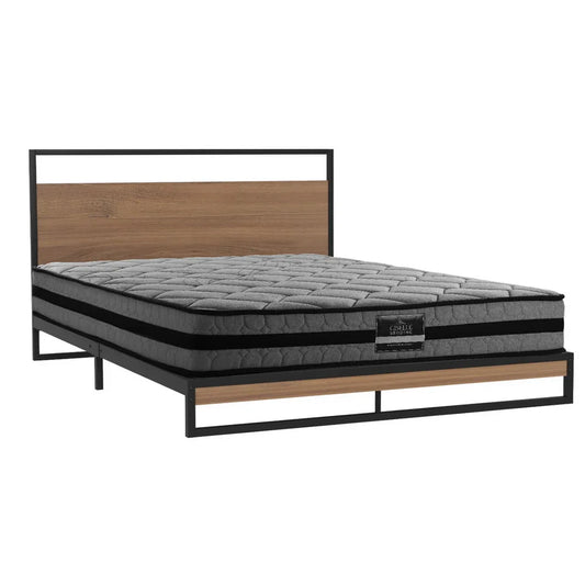 Artiss Metal Bed Frame Double Size Beds Platform with Mattress - Mekamart Australia