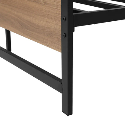 Artiss Bed Frame Double Size Metal Base Mattress Platform Foundation Black DREW - Mekamart Australia