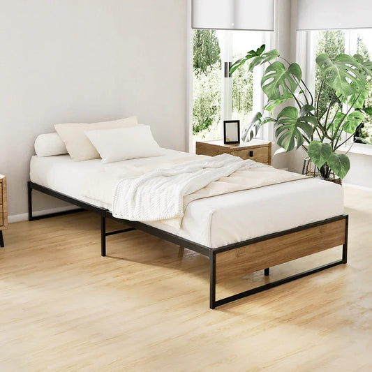 Artiss Bed Frame Metal Bed Frame Bed Base OSLO - King Single - Mekamart Australia