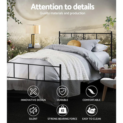 Artiss Bed Frame King Single Metal Bed Frame SOL - Mekamart Australia