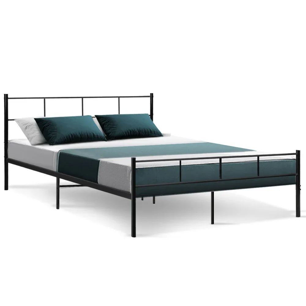 Artiss Bed Frame Queen Metal Bed Frame SOL - Mekamart Australia