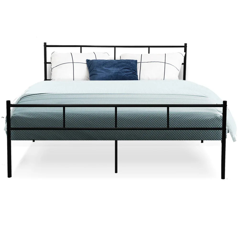 Artiss Bed Frame Queen Metal Bed Frame SOL - Mekamart Australia