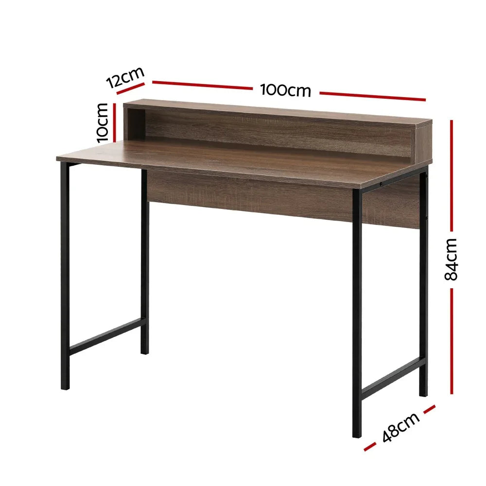 Artiss Computer Desk Shelf Oak 100CM - Mekamart Australia