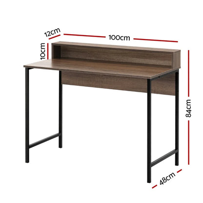 Artiss Computer Desk Shelf Oak 100CM - Mekamart Australia