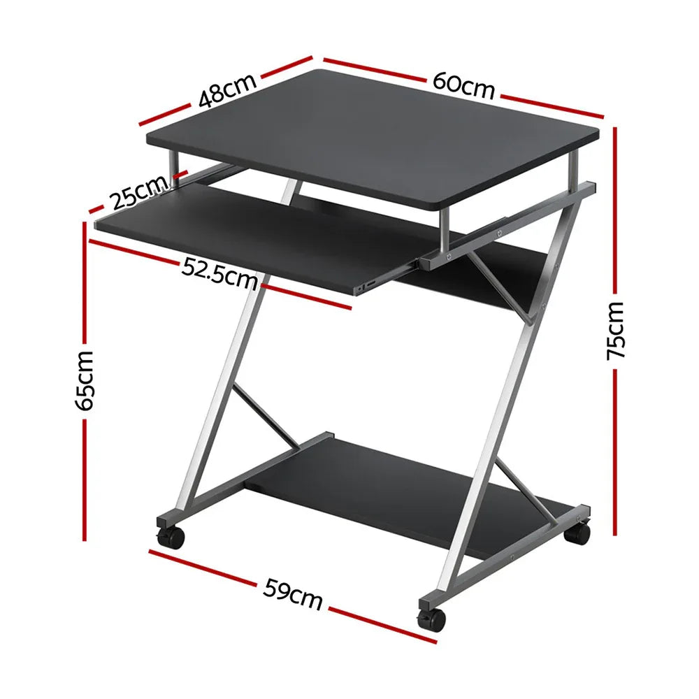 Artiss Computer Desk Keyboard Tray Shelf Black 60CM - Mekamart Australia