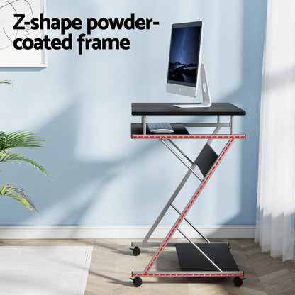 Artiss Computer Desk Keyboard Tray Shelf Black 60CM - Mekamart Australia