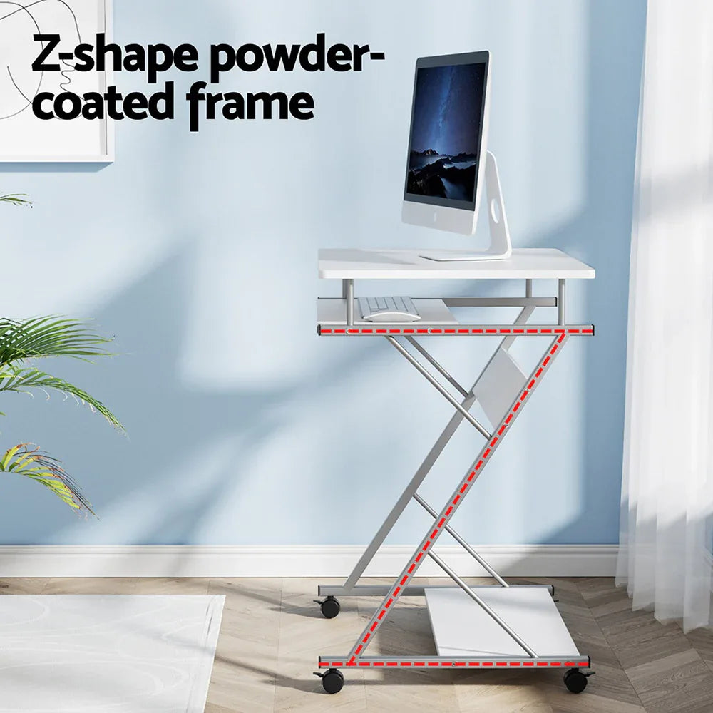 Artiss Computer Desk Keyboard Tray Shelf White 60CM - Mekamart Australia