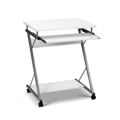 Artiss Computer Desk Keyboard Tray Shelf White 60CM - Mekamart Australia