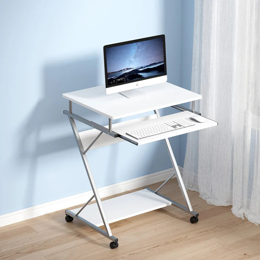 Artiss Computer Desk Keyboard Tray Shelf White 60CM - Mekamart Australia
