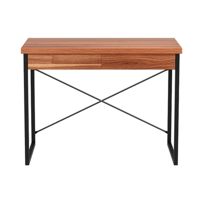 Artiss Computer Desk Drawer Storage Walnut 100CM - Mekamart Australia