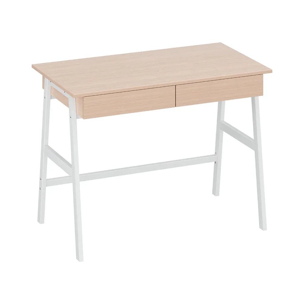 Artiss Computer Desk Drawer Cabinet Oak 100CM - Mekamart Australia