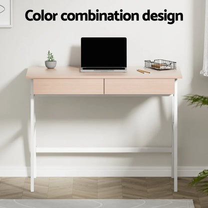 Artiss Computer Desk Drawer Cabinet Oak 100CM - Mekamart Australia