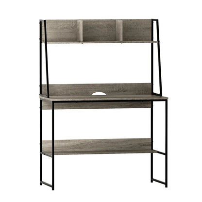 Artiss Computer Desk Bookshelf Storage Grey 100CM - Mekamart Australia
