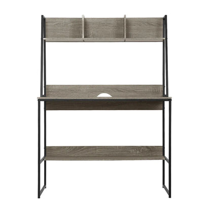 Artiss Computer Desk Bookshelf Storage Grey 100CM - Mekamart Australia