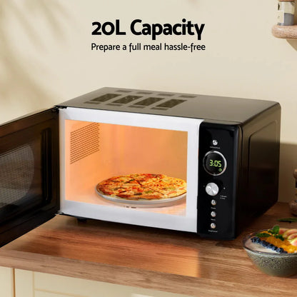 Devanti 20L Microwave Oven 700W Black - Mekamart Australia