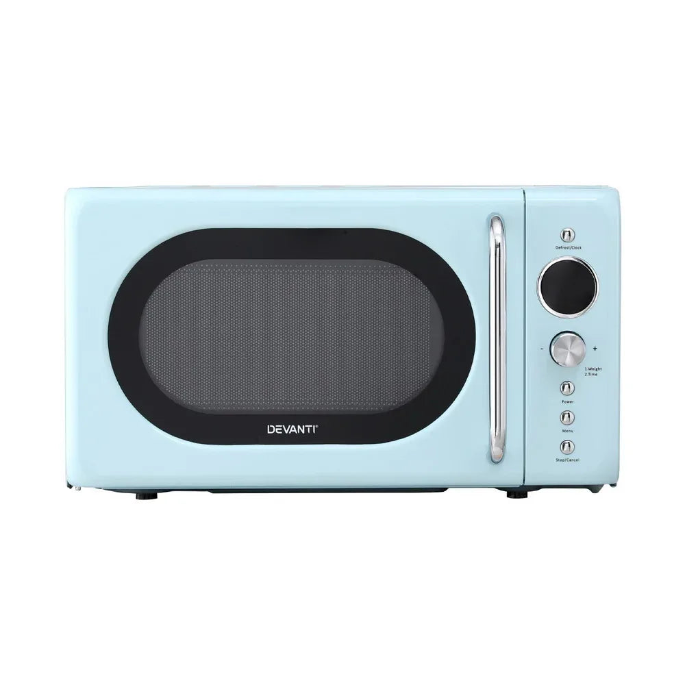 Devanti 20L Microwave Oven 800W Blue - Mekamart Australia