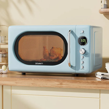 Devanti 20L Microwave Oven 800W Blue - Mekamart Australia