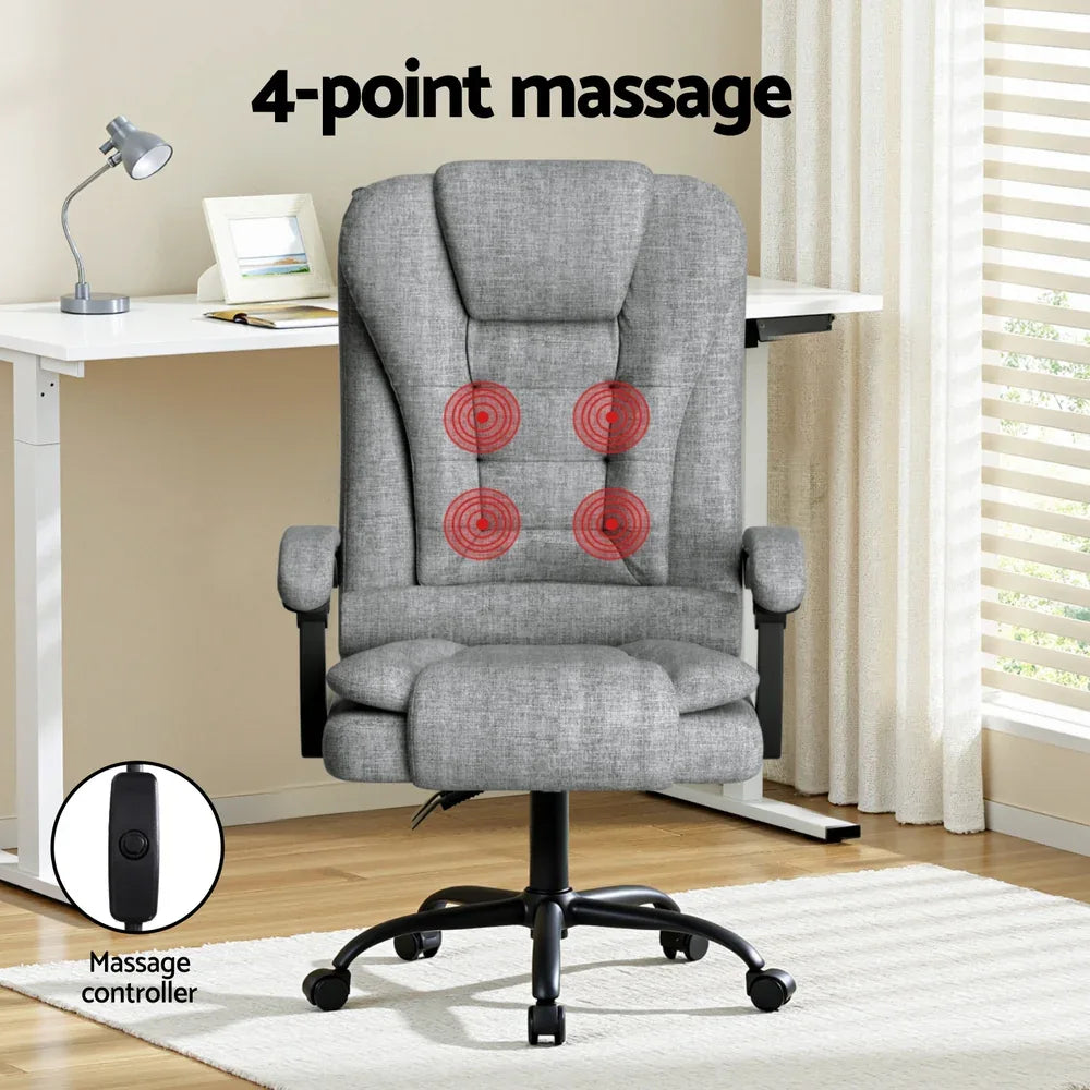 Artiss Executive Office Chair 4-Point Massage Adjustable Ergonomic Recline Back - Mekamart Australia
