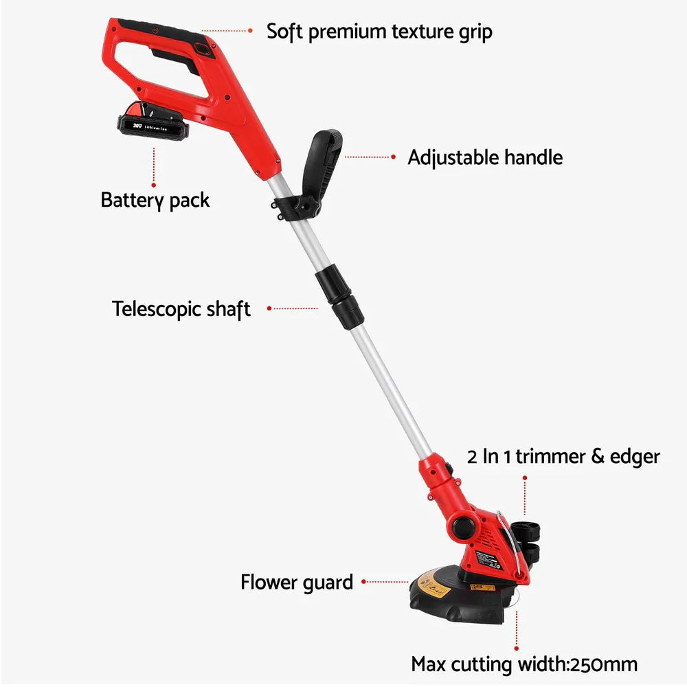 Giantz 20V Cordless Line Trimmer Lawn Whipper Grass Snipper - Mekamart Australia