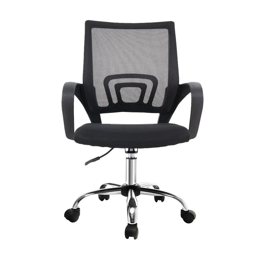 Artiss Mesh Office Chair Mid Back Black - Mekamart Australia