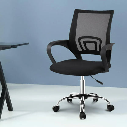 Artiss Mesh Office Chair Mid Back Black - Mekamart Australia
