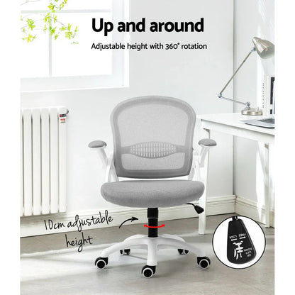 Artiss Mesh Office Chair Mid Back Grey - Mekamart Australia