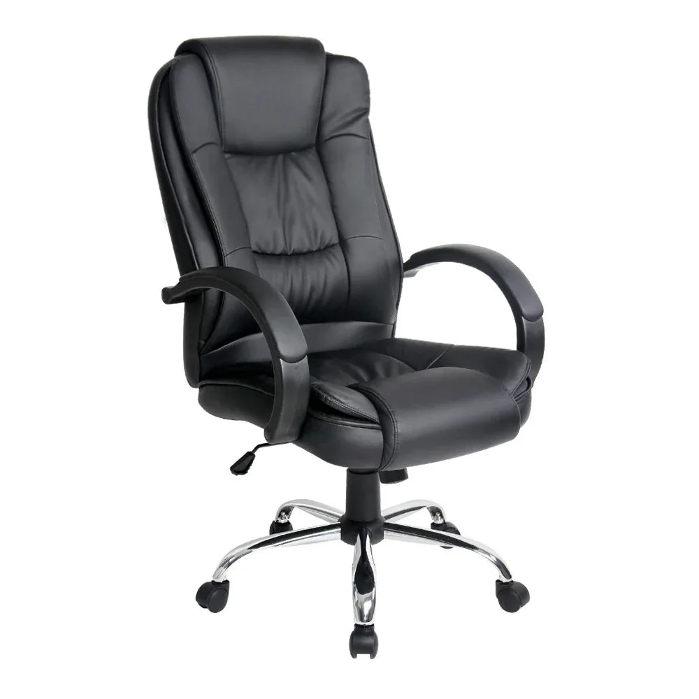 Artiss Executive Office Chair Leather Tilt Black - Mekamart Australia