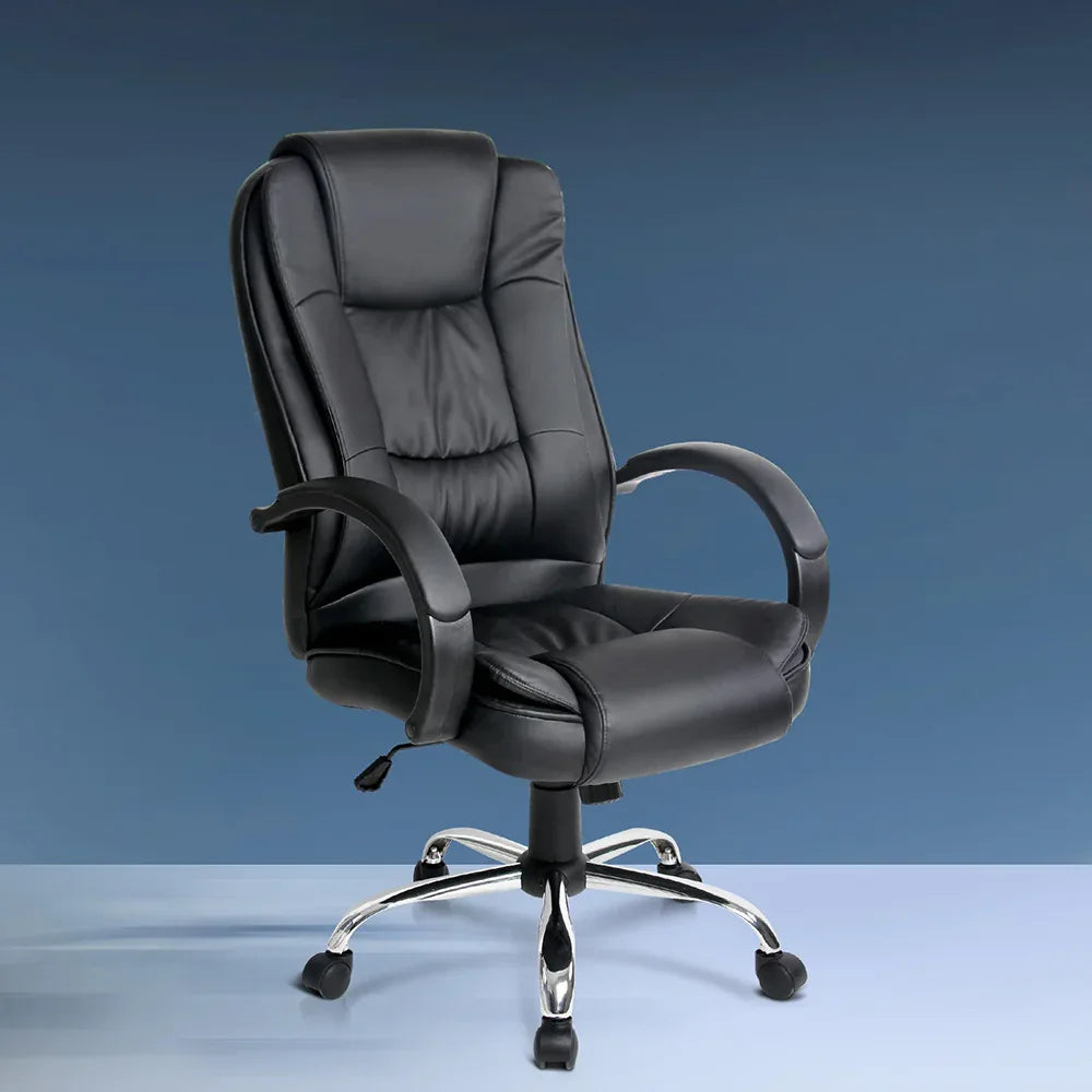 Artiss Executive Office Chair Leather Tilt Black - Mekamart Australia