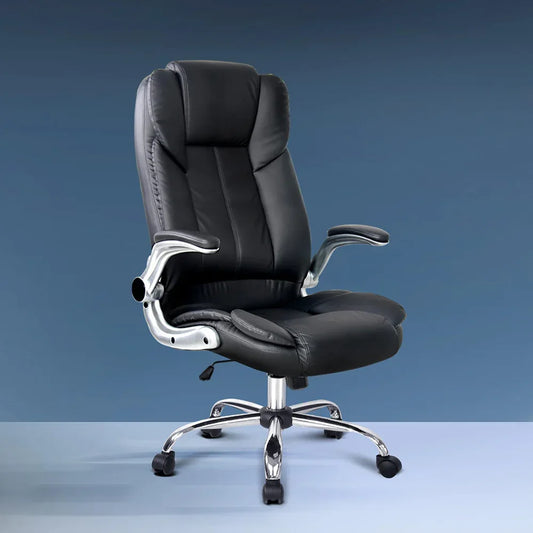 Artiss Executive Office Chair Leather Tilt Black - Mekamart Australia