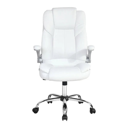 Artiss Executive Office Chair Leather Tilt White - Mekamart Australia