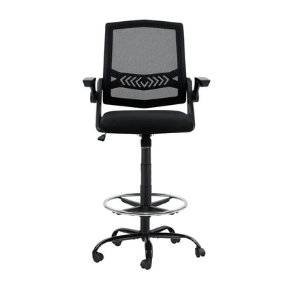 Artiss Office Chair Drafting Stool Mesh Chairs Black - Mekamart Australia