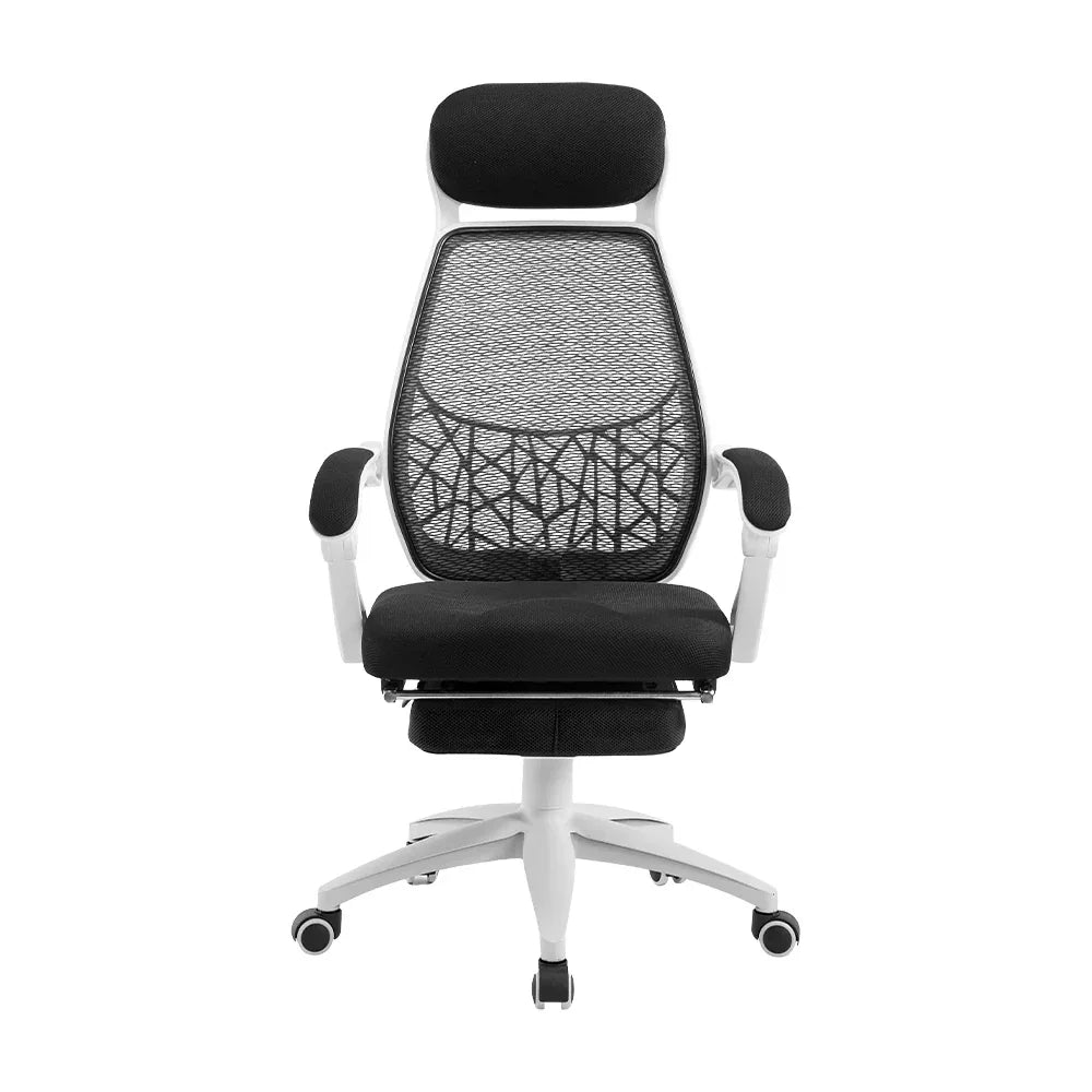 Artiss Mesh Office Chair Recliner Black White - Mekamart Australia