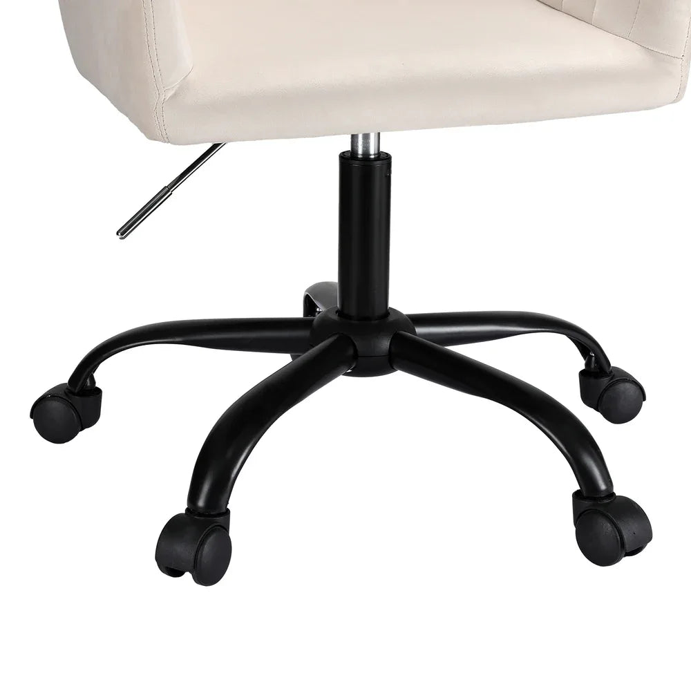 Artiss Office Chair Velvet Seat Cream - Mekamart Australia