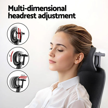 Artiss Ergonomic Office Chair Mesh Chairs Black - Mekamart Australia