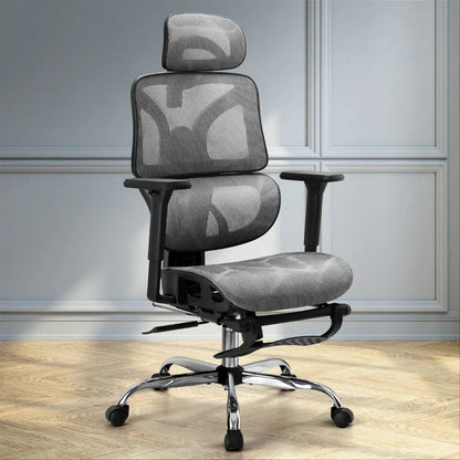 Artiss Ergonomic Office Chair Footrest Grey - Mekamart Australia
