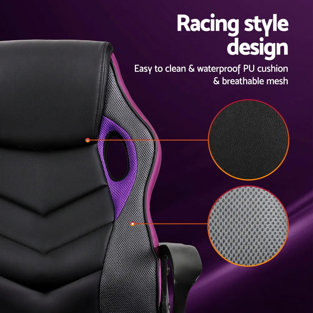 Artiss Gaming Office Chair Computer Chairs Purple - Mekamart Australia