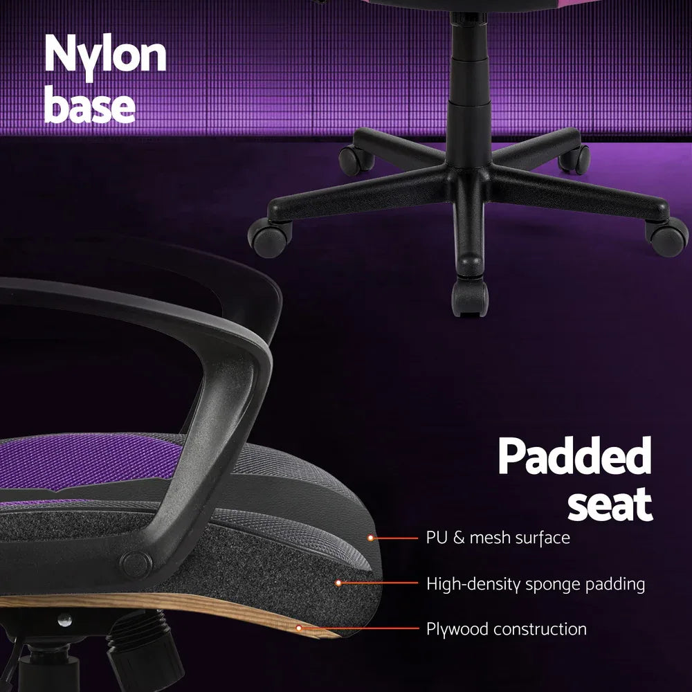 Artiss Gaming Office Chair Computer Chairs Purple - Mekamart Australia