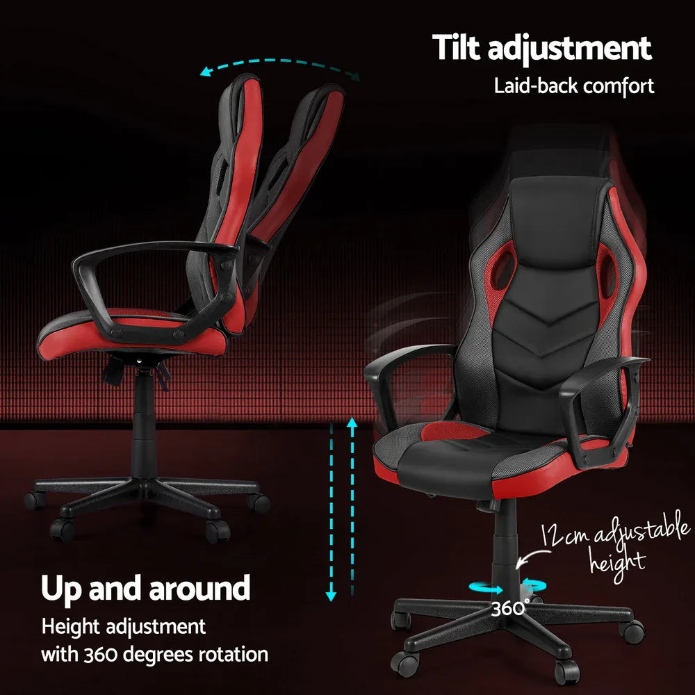 Artiss Gaming Office Chair Computer Chairs Red - Mekamart Australia