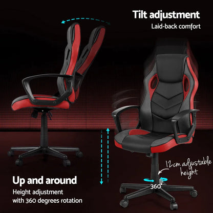 Artiss Gaming Office Chair Computer Chairs Red - Mekamart Australia