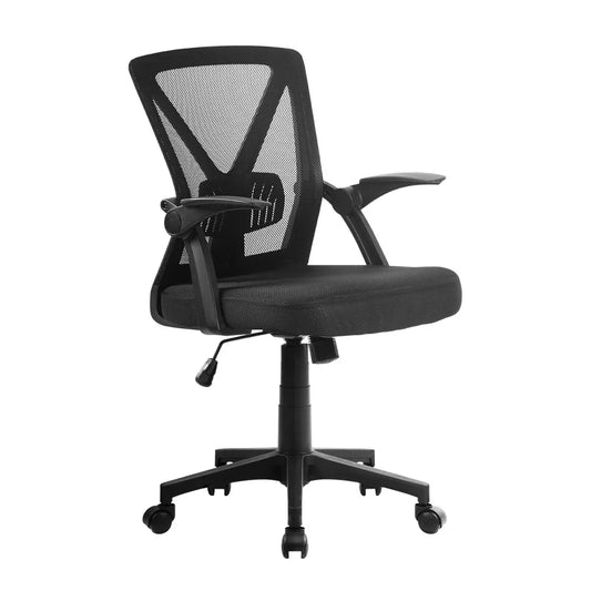 Artiss Mesh Office Chair Mid Back Black - Mekamart Australia