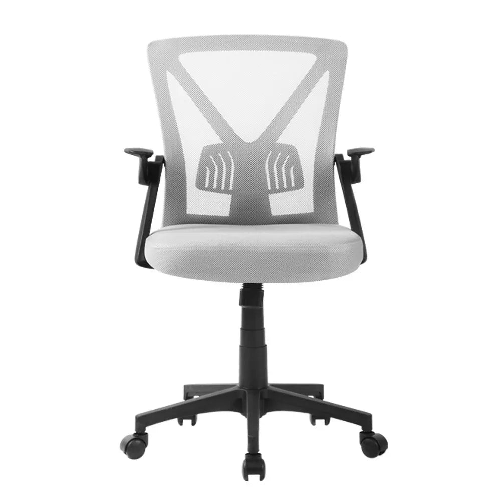 Artiss Mesh Office Chair Mid Back Grey - Mekamart Australia