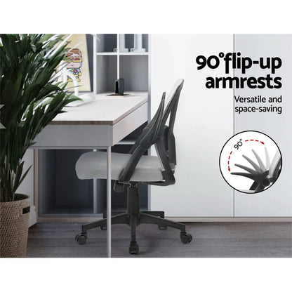 Artiss Mesh Office Chair Mid Back Grey - Mekamart Australia