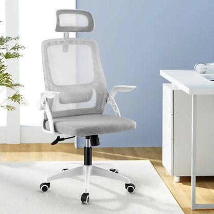 Artiss Ergonomic Office Chair Computer Desk Chairs Headrest Adjustable Grey - Mekamart Australia