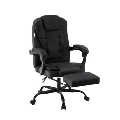 Artiss Office Chair Executive Fabric Seat Racing Computer Desk Chairs Footrest - Mekamart Australia