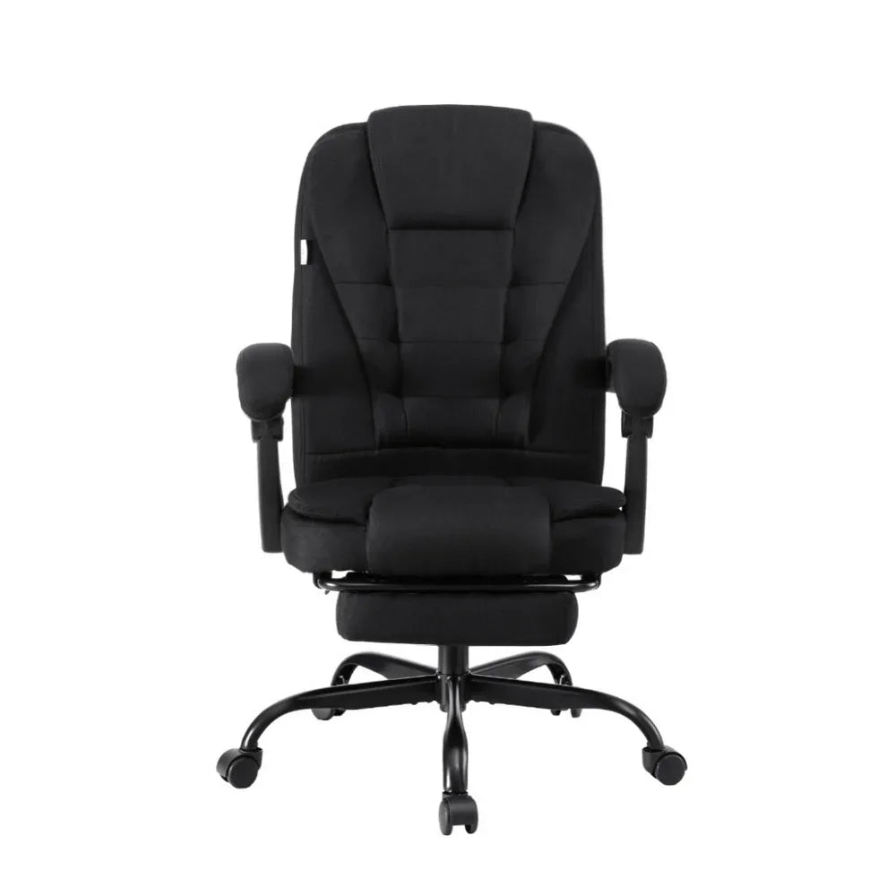 Artiss Office Chair Executive Fabric Seat Racing Computer Desk Chairs Footrest - Mekamart Australia