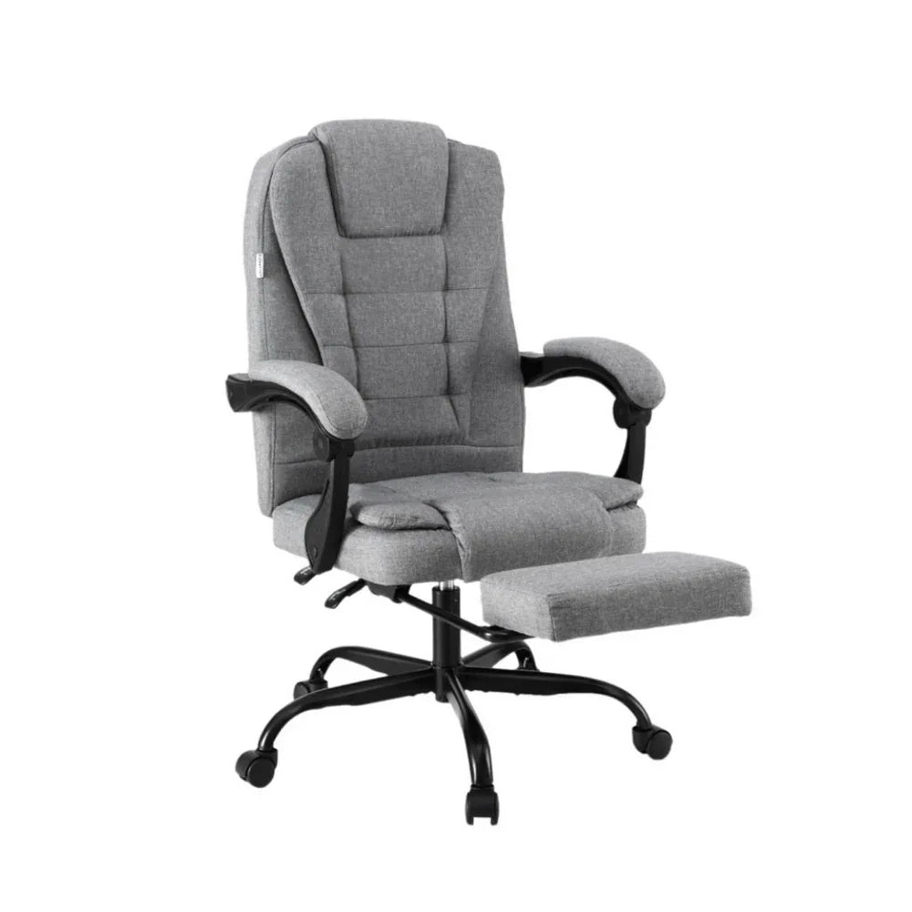 Artiss Office Chair Executive Fabric Seat Racing Computer Desk Chairs Footrest - Mekamart Australia